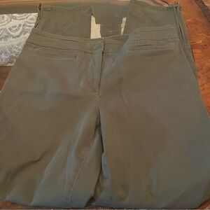 Talbots olive green signature pants ankle‎ zipper, size 6
